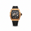 Reloj Estilo Richard Mille Negro y Oro Skeleton
