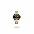 Reloj Estilo Rolex Submariner Bicolor Negro con Fechador